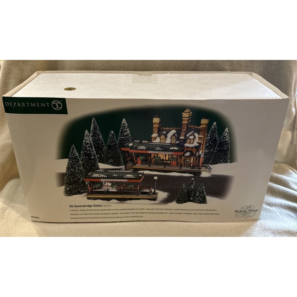 Dept 56 Dickens Village Series Old Queensbridge Station Christmas 58443 NEW Open